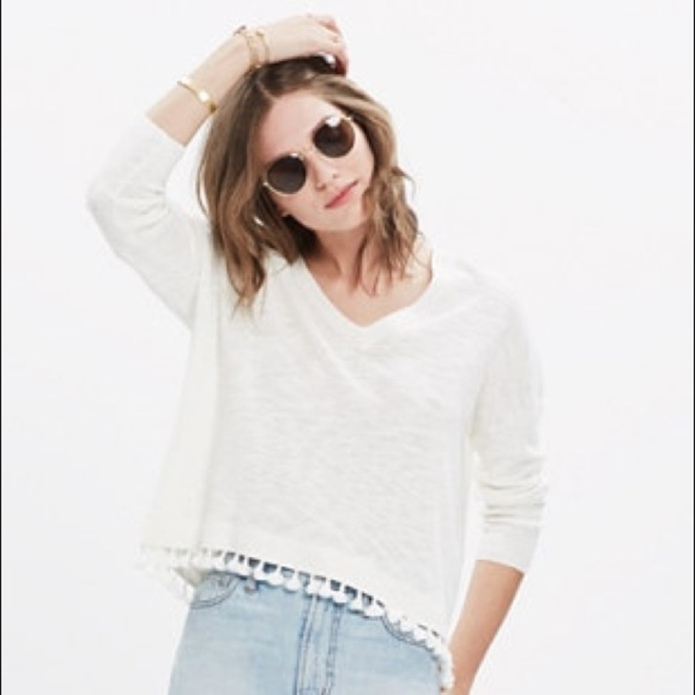 Madewell Tassel Sweater xxs